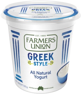 Farmers-Union-Greek-Style-Yogurt-500g-Selected-Varieties on sale