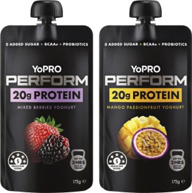 YoPRO+20g+Protein+Yogurt+Pouch+Mango+Passionfruit+or+Mixed+Berries+175g