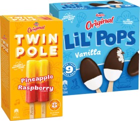 Peters+Original+LiL%26rsquo%3B+Pops+Ice+Cream+9+Pack+or+Twin+Pole+8+Pack+Selected+Varieties
