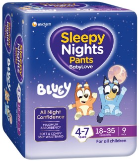 BabyLove-Sleepy-Nights-Pants-47-Years-9-Pack on sale