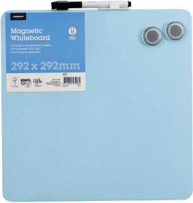 J.Burrows+Magnetic+Whiteboard+292+x+292mm+Blue