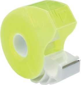 Otto+Compact+Tape+Dispenser+Fluro+Yellow