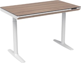 Helsinki+Electric+Sit+Stand+Desk+1200mm+Walnut%2FWhite