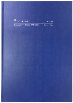 Collins-A4-Day-to-Page-Kingsgrove-FY2627-Diary-Blue on sale
