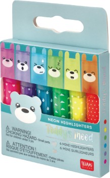 Legami-Teddys-Mood-Mini-Highlighters-6-Pack on sale