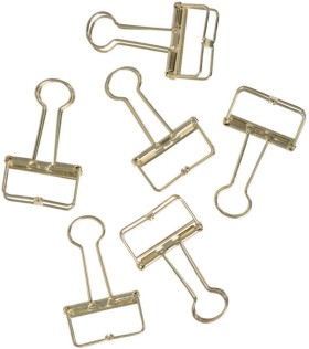 Otto+Foldback+Clips+19mm+Gold+6+Pack