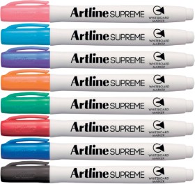 Artline+Supreme+Whiteboard+Markers+Bullet+Assorted+8+Pack