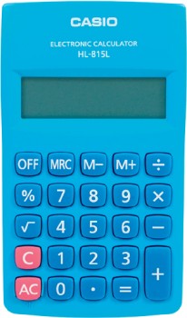Casio-HL-815L-Pocket-Calculator-Blue on sale