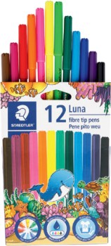 Staedtler-Luna-Fibre-Tip-Pens-12-Pack on sale