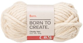 Born+Chunky+Yarn+100g+Ecru