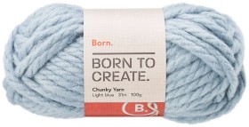 Born+Chunky+Yarn+100g+Light+Blue