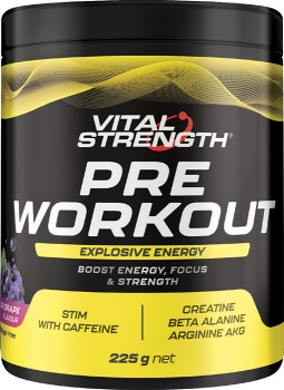 Vital-Strength-Pre-Workout-225g-Grape on sale
