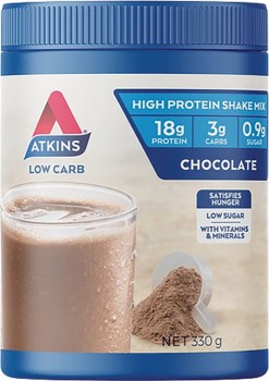 Atkins-Protein-Shake-Mix-Chocolate-330g on sale