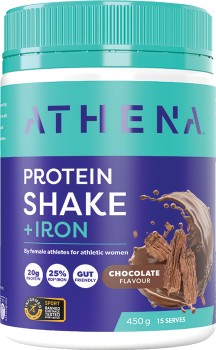 Athena+Protein+Shake+%2B+Iron+450g%2A%26plusmn%3B+-+Chocolate+Flavour