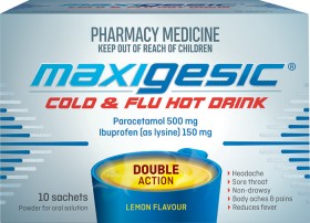 Maxigesic-Cold-Flu-Hot-Drink-10-Sachets on sale