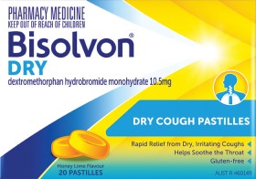 Bisolvon-Dry-Cough-Pastilles-20-Pack on sale