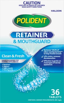 Polident-Retainer-Mouthguard-Cleanser-36-Tablets on sale