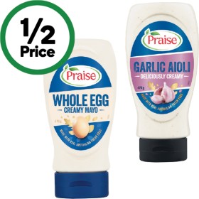 Praise-Whole-Egg-Mayonnaise-or-Aioli-470-500g on sale