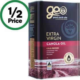Good-Earth-Oil-Extra-Virgin-Canola-Oil-4-Litre on sale