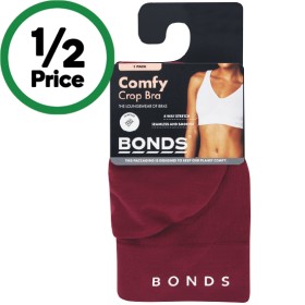 Bonds-Ladies-Comfy-Crop-Bra-Assorted-Pk-1 on sale