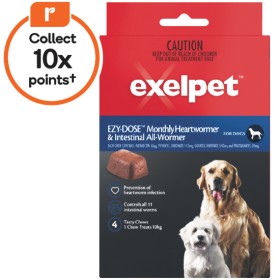 Exelpet-EZY-DOSE-Monthly-Heartwormer-Intestinal-All-Wormer-for-Dogs-Pk-4 on sale