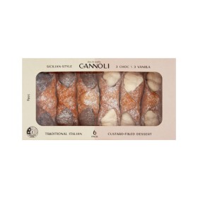 NEW+Buonissimo+Chocolate+%26amp%3B+Vanilla+Cannoli+Pk+6