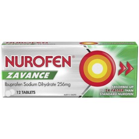 Nurofen-Zavance-Fast-Pain-Relief-Tablets-256mg-Ibuprofen-Pk-12 on sale