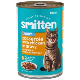 Smitten-Casserole-Chicken-Gravy-Wet-Cat-Food-400g on sale