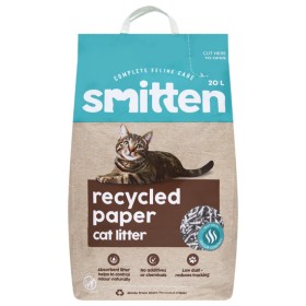 Smitten-Recycled-Paper-Cat-Litter-20-Litre on sale