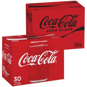 Coca-Cola-Classic-Zero-Sugar-or-Diet-Soft-Drink-Varieties-30-x-375ml on sale