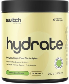 Switch-Nutrition-Hydrate-Sugar-Free-Electrolytes-Lemon-Lime-300g on sale