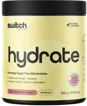 Switch-Nutrition-Hydrate-Sugar-Free-Electrolytes-Kiwi-Watermelon-300g on sale