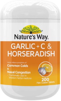 Natures-Way-Garlic-C-Horseradish-200-Tablets on sale