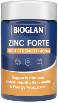 Bioglan+Zinc+Forte+High+Strength+40mg+60+Tablets