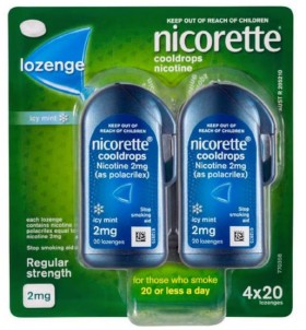 Nicorette-Quit-Smoking-Cooldrops-Icy-Mint-2mg-80-Nicotine-Lozenges on sale