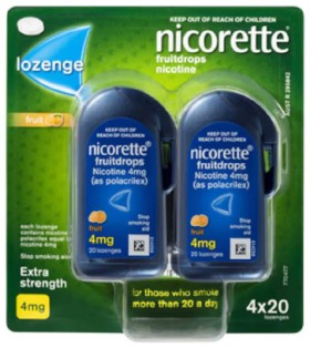 Nicorette-Quit-Smoking-Fruitdrops-4mg-80-Nicotine-Lozenges on sale