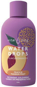 Vital-Zing-Water-Drops-Peach-Passionfruit-45ml on sale