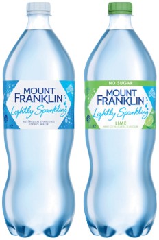 Mount-Franklin-Lightly-Sparkling-Water-125-Litre-Selected-Varieties on sale