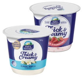 Dairy-Farmers-Thick-Creamy-Yoghurt-140-150g-Selected-Varieties on sale