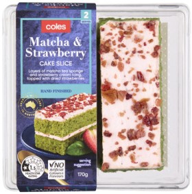 Coles+Matcha+%26amp%3B+Strawberry+Cake+Slice+2+Pack+170g