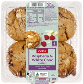 Coles+Muffins+4+Pack+420g