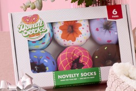 Novelty+Socks+Donut+Design+6+Pack