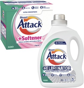 Biozet-Attack-Plus-Laundry-Liquid-2-Litre-or-Powder-2kg on sale