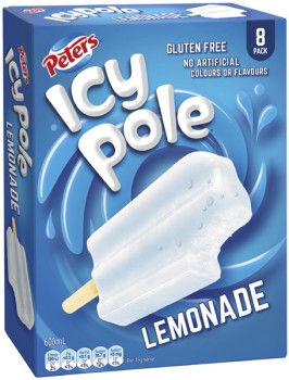 Peters+Lemonade+Icy+Poles+8+Pack+600mL