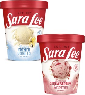 Sara-Lee-Ice-Cream-Tub-1-Litre on sale