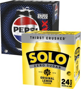 Pepsi+Max+or+Solo+Zero+Sugar+Soft+Drink+24x375mL