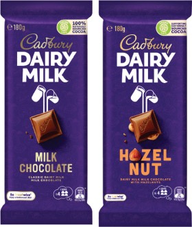 Cadbury+Dairy+Milk+Block+Chocolate+160g-190g