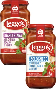 Leggos-Pasta-Sauce-490g-500g on sale
