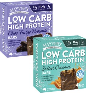 Mayvers-Low-Carb-High-Protein-Bars-128g on sale