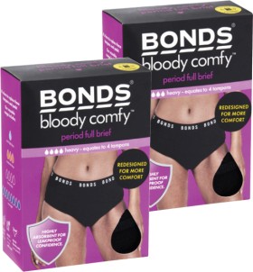 Bonds+Bloody+Comfy+Full+Brief+Heavy+Period+Underwear+Size+12+or+14+1+Pack